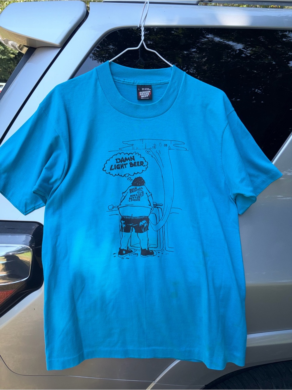 Vintage single stitch funny light beer t shirt